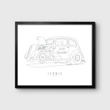 ICONIC x Al's Gasser - Wall Print - White