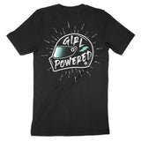 Girl Powered Helmet - T-shirt - Black (Teal Artwork)