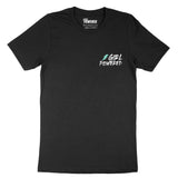 Girl Powered Helmet - T-shirt - Black (Teal Artwork)
