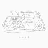 ICONIC x Al's Gasser - Wall Print - White