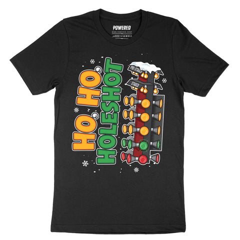 Ho, Ho, Holeshot - Christmas T-shirt - Black