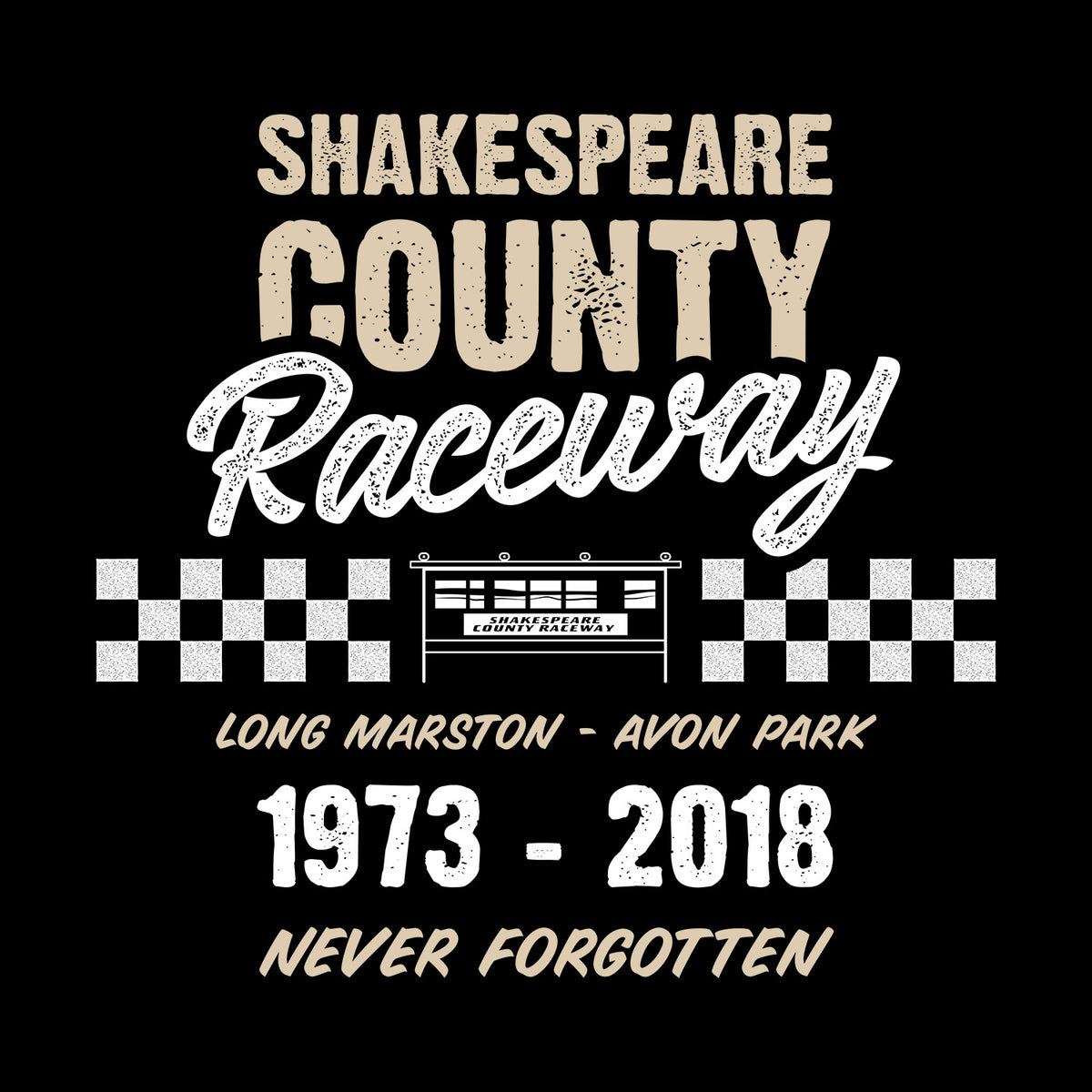 Shakespeare County Raceway - Never Forgotten - Black – POWERED Co.