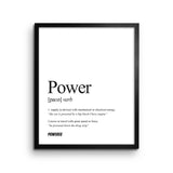 The Definition of POWER - Wall Print